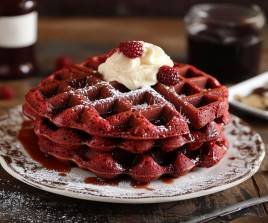 RED & DARK VELVET WAFFLE
